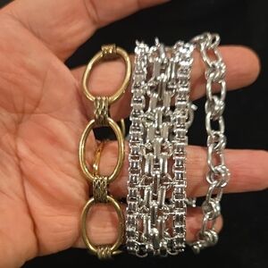 Free People Gold and Silver Bracelet Trio